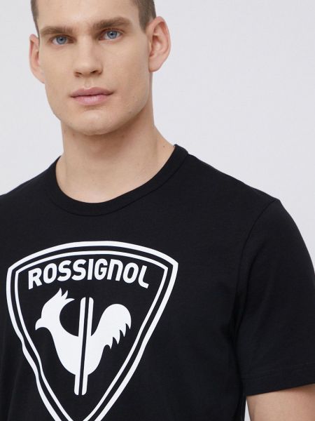 Rossignol pamut póló fekete, nyomott mintás