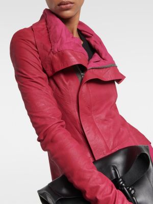 Kožená bunda Rick Owens ružová