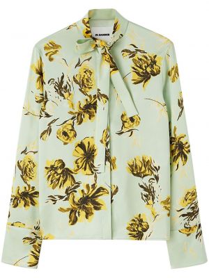Bluza s cvetličnim vzorcem s potiskom Jil Sander