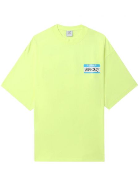 T-shirt aus baumwoll Vetements gelb