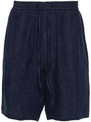 Lanene bermuda kratke hlače bootcut Emporio Armani plava
