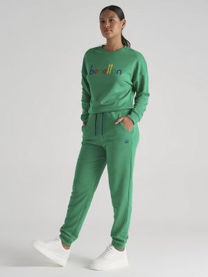 Спортивные штаны Benetton зеленые