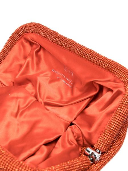 Borse pochette con cristalli Benedetta Bruzziches arancione