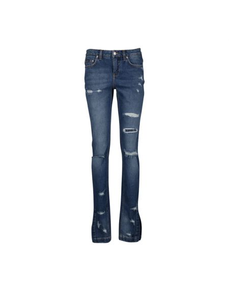Distressed slim fit skinny jeans ausgestellt Dolce & Gabbana blau