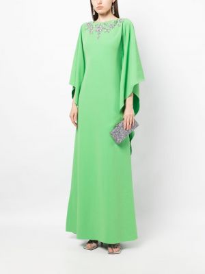 Křišťálové večerní šaty Marchesa Notte zelené