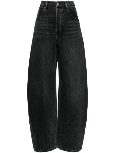 Voľné džínsy s nízkym pásom Alexander Wang čierna