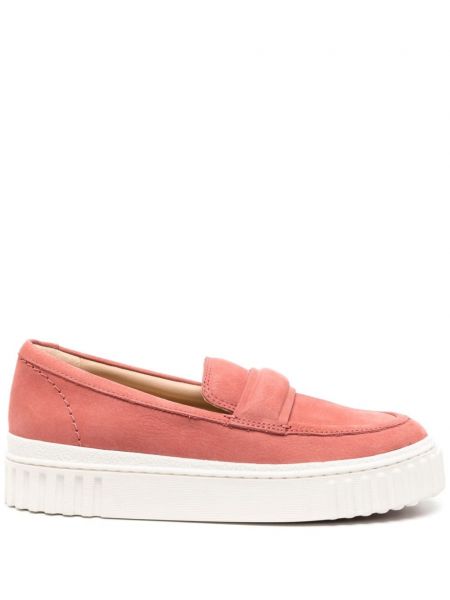 Nubukki mokkasiinit Clarks pinkki