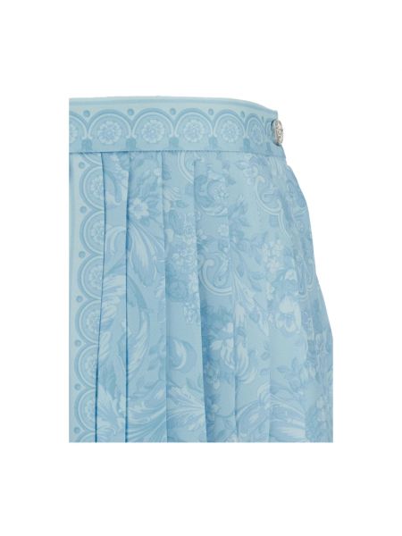 Mini falda de flores Versace azul