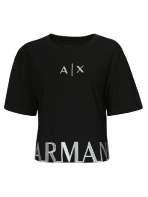 Koszulka z krótkim rękawem Armani Exchange czarna