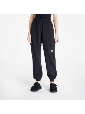 Fleecové cargo kalhoty Adidas Originals černé