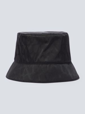 Sombrero de nailon reversible Valentino Garavani negro