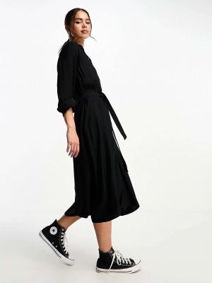 Платье с поясом Vero Moda черное