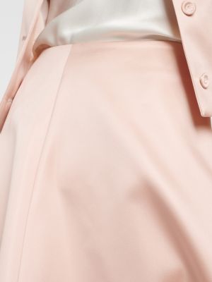 Falda midi de raso Altuzarra rosa