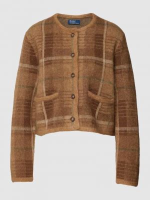 Dzianinowa kurtka w kratkę Polo Ralph Lauren