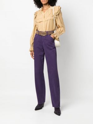 Jeans boyfriend taille haute Roseanna violet