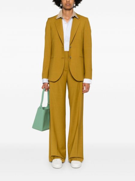 Vlněné rovné kalhoty Paul Smith žluté