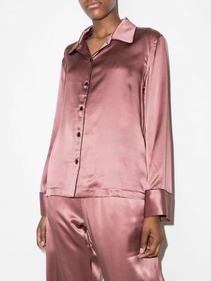 Šilkinė marškiniai Kiki De Montparnasse rožinė