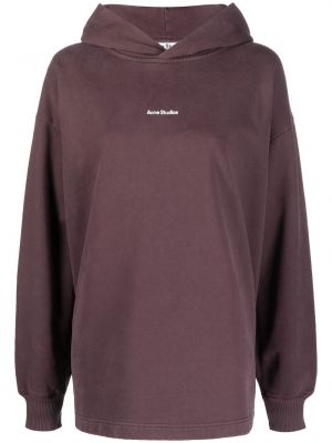 Oversize hoodie mit print Acne Studios lila