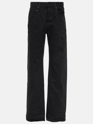 Voľné džínsy s vysokým pásom Saint Laurent čierna