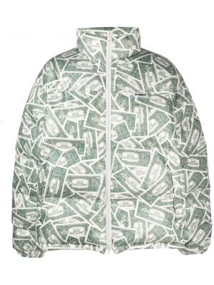 Pernata jakna s printom Vetements zelena