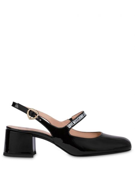 Slingback pumper med stropper Love Moschino sort