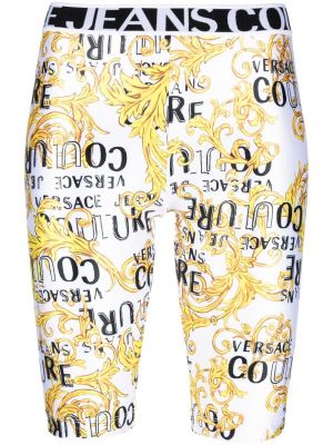 Jeans shorts mit print Versace Jeans Couture weiß