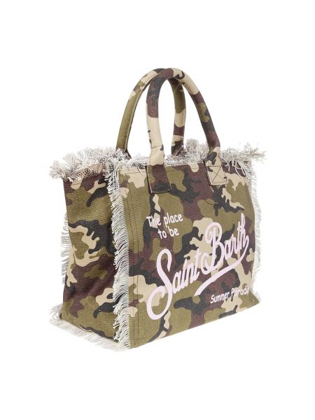 Shopper handtasche mit fransen mit camouflage-print Mc2 Saint Barth