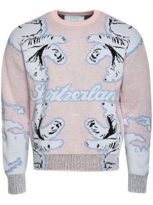 Woll pullover mit print Bally pink