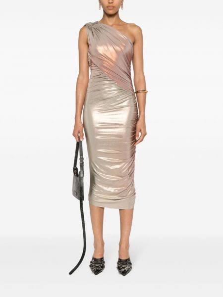 Sukienka midi asymetryczna Rick Owens Lilies złota