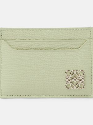 Kožená peněženka Loewe zelená