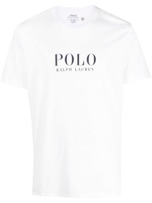 T-shirt en coton en coton à imprimé Polo Ralph Lauren blanc