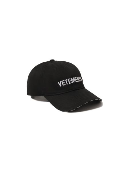 Хлопковая кепка Vetements черная