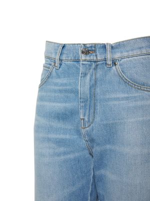 Bavlnené džínsy Max Mara modrá