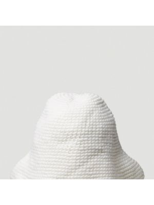 Sombrero con lunares de punto Moncler blanco