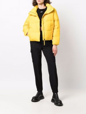 Pikowana kurtka puchowa Calvin Klein żółta