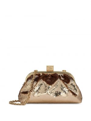 Pisemska torbica s cekini Dolce & Gabbana zlata
