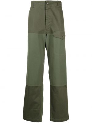 Puuvillased sirged püksid Engineered Garments roheline