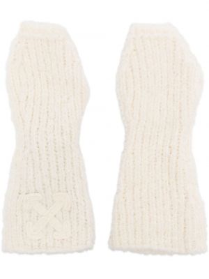 Rękawiczki wełniane Off-white - biały