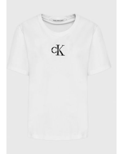 Calvin Klein Jeans Plus Póló J20J219719 Fehér Regular Fit