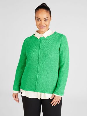 Пуловер Only Carmakoma зелено