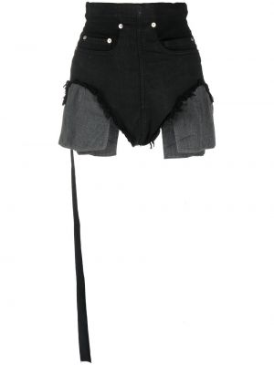 Asymmetrische jeans shorts Rick Owens Drkshdw schwarz