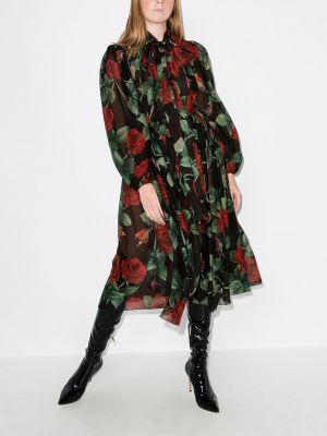 Vestido de gasa con estampado Dolce & Gabbana