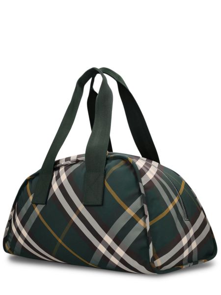 Карирани чанта с принт Burberry зелено