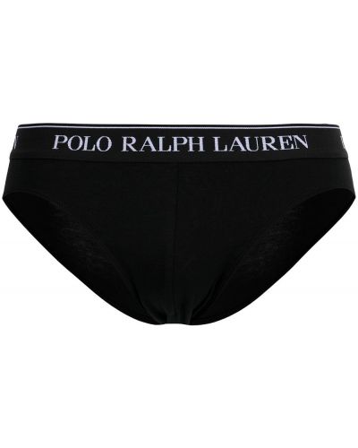 Slips brodé avec manches courtes Polo Ralph Lauren noir