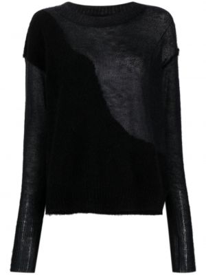 Пуловер с кръгло деколте Isabel Benenato черно