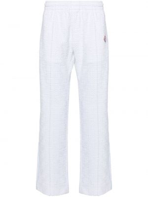Pantaloni sport din jacard Casablanca alb