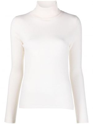 Pull col roulé en cachemire col roulé Allude blanc