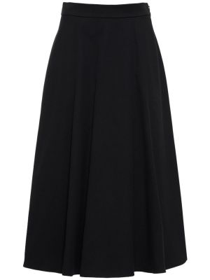 Bavlnená midi sukňa Ralph Lauren Collection čierna