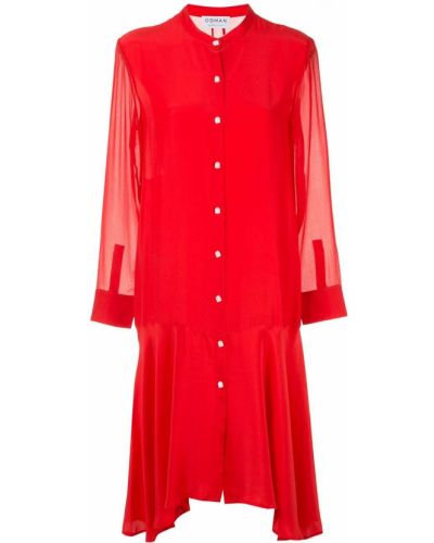 Рубашка платье однотонное Osman, красное