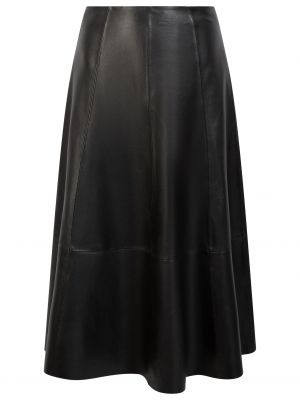 Kožená sukňa Faina čierna